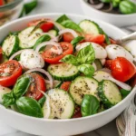 Fresh Cucumber Caprese Salad