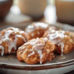 Baked Apple Fritters with Glaze Recipe