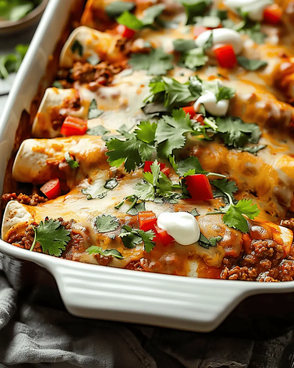 Easy Ground Beef Enchiladas