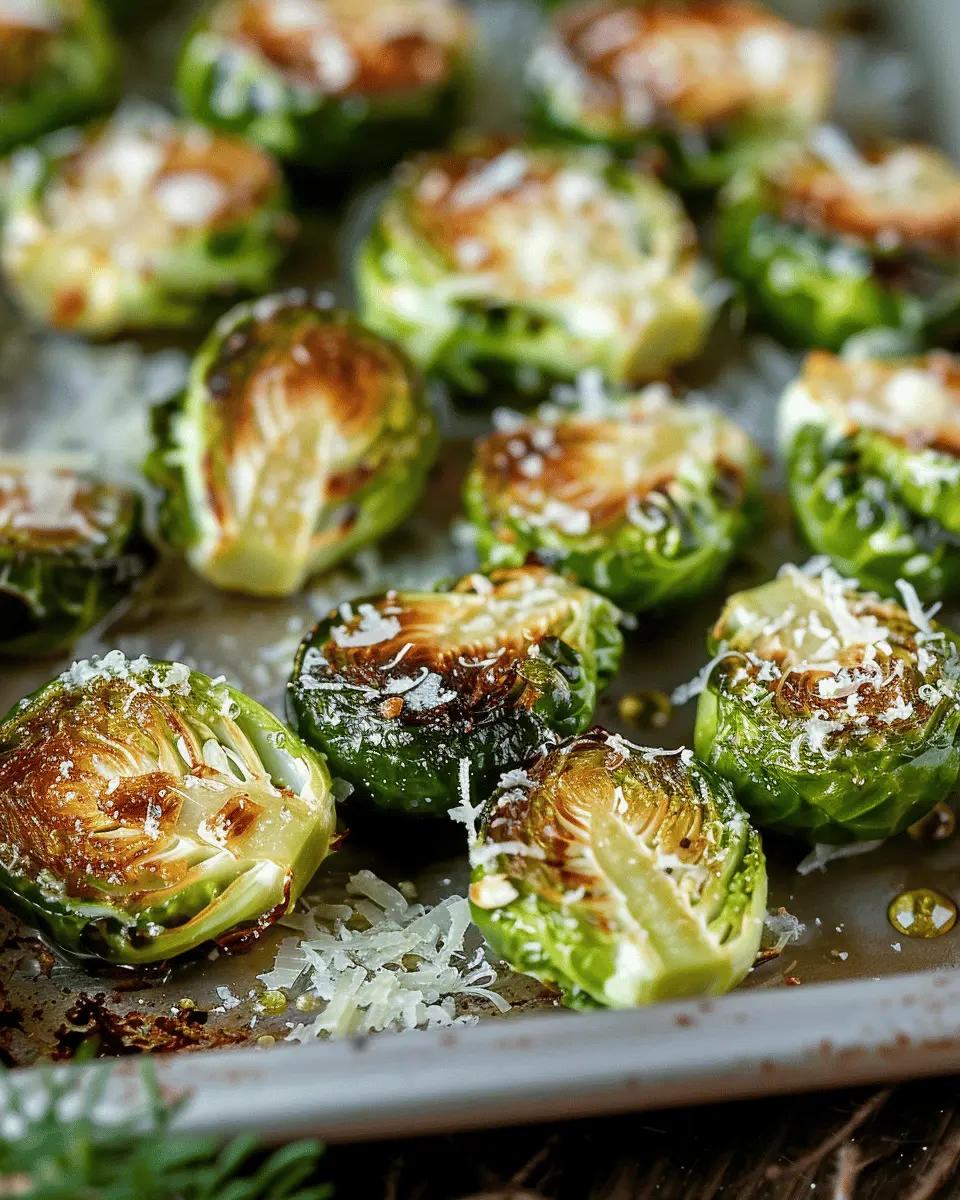 Garlic Parmesan Roasted Brussels Sprouts