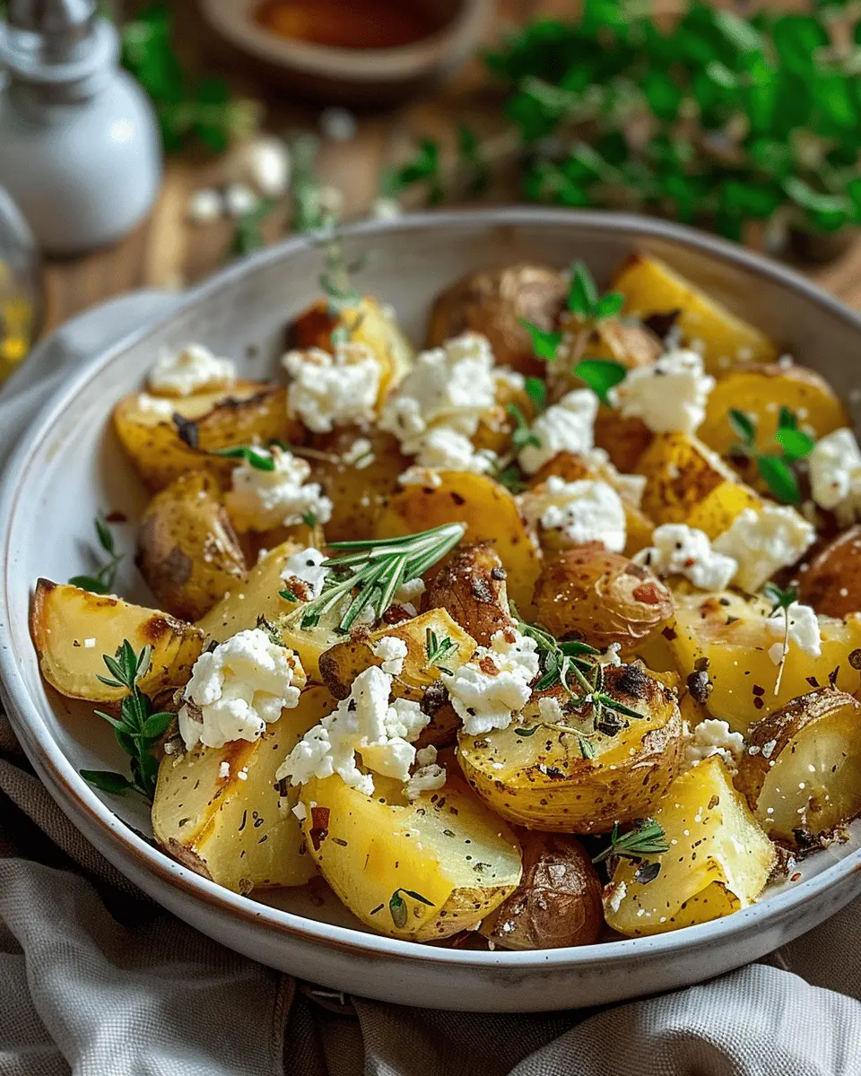 Healthy Baked Feta Potatoes : Easy Potatoes