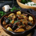 Pork Stew with Bacon, Apples, and Prunes