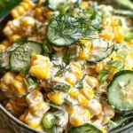 Street Corn Creamy Cucumber Salad