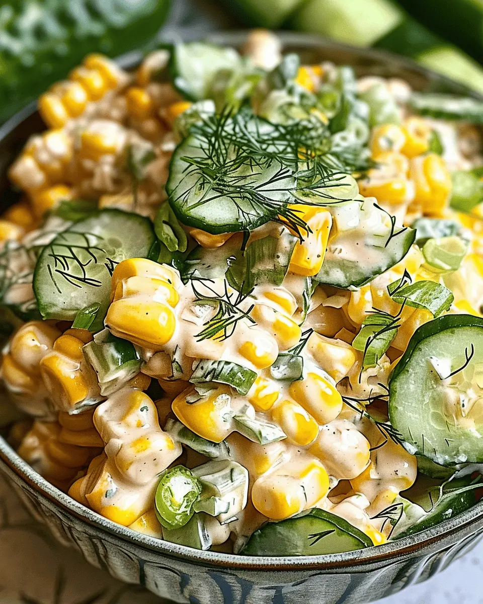 Street Corn Creamy Cucumber Salad
