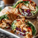 Thai Peanut Chicken Wraps