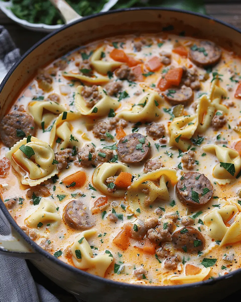 Creamy Sausage Tortellini Soup: Easy Comfort in Every Bowl