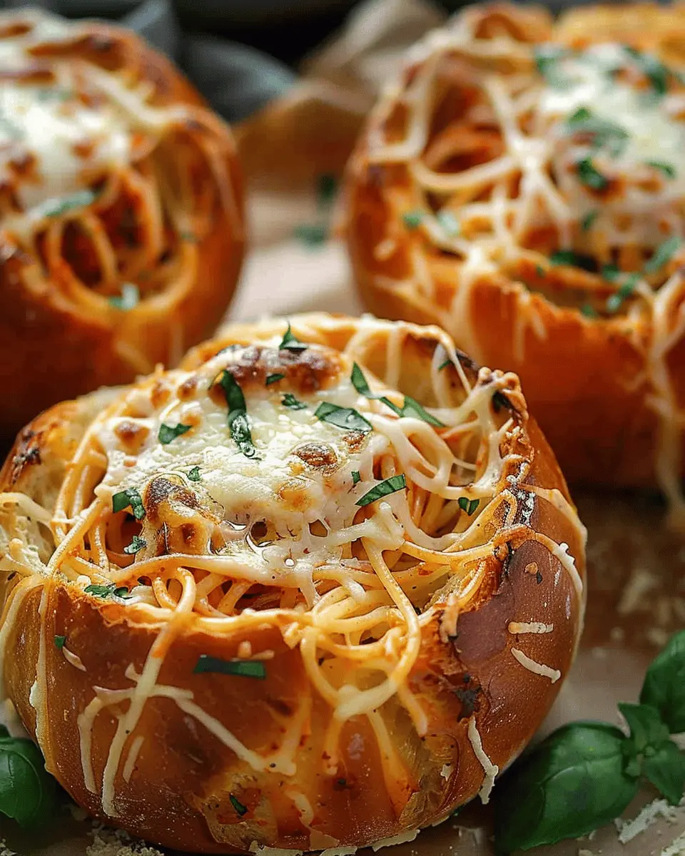 Spaghetti Garlic Bread Bowls: Indulgent Comfort Food Delight