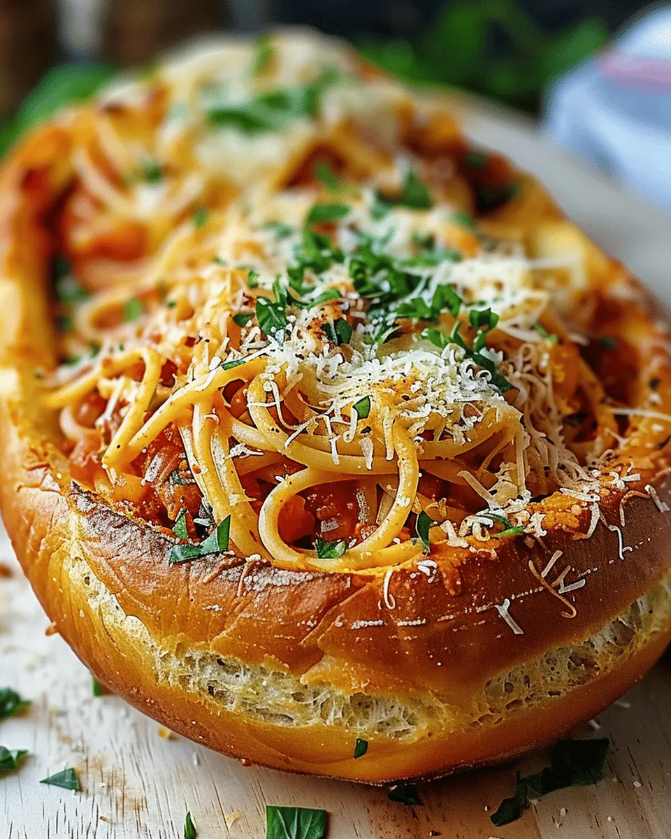Spaghetti Garlic Bread Bowls: Indulgent Comfort Food Delight