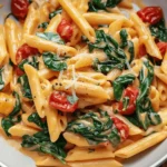 One-Pot Spinach Tomato Pasta