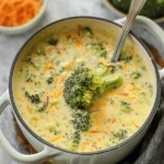 High Protein Broccoli Cheddar Soup