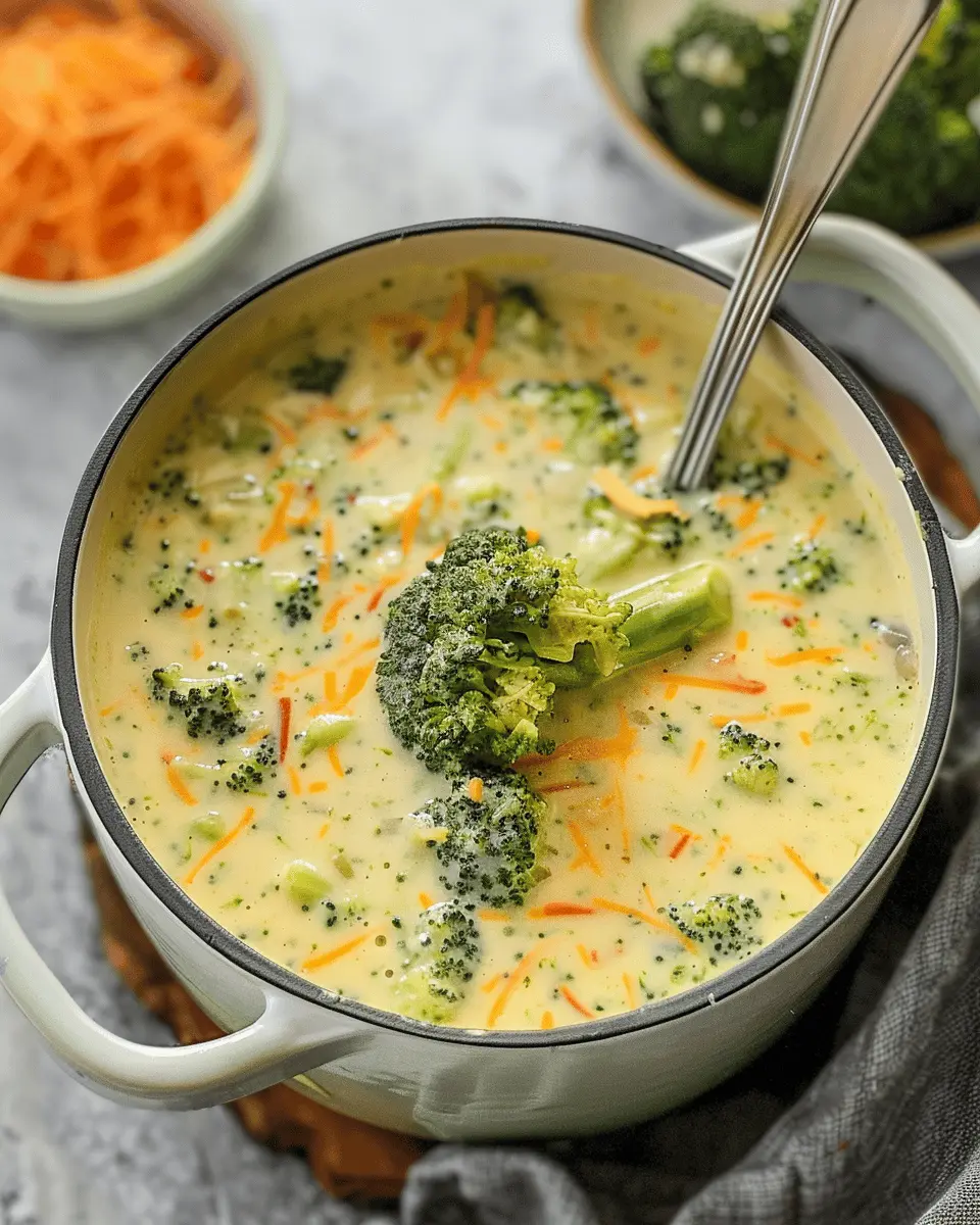 High Protein Broccoli Cheddar Soup with Turkey Bacon Delight
