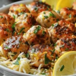 Greek Chicken Meatballs with Lemon Orzo: A Culinary Journey to the Heart of Greece
