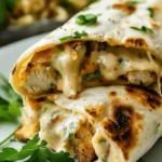 Cheesy Garlic Chicken Wraps