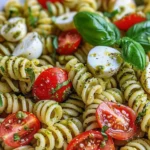 Pesto Caprese Pasta Salad