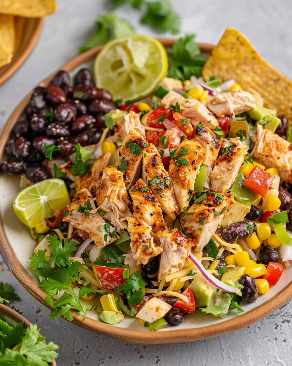 Southwest Chicken Salad: Easy 20g Protein Meal with Turkey Bacon