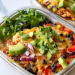 High-Protein Chicken Cottage Cheese Enchilada Bowls