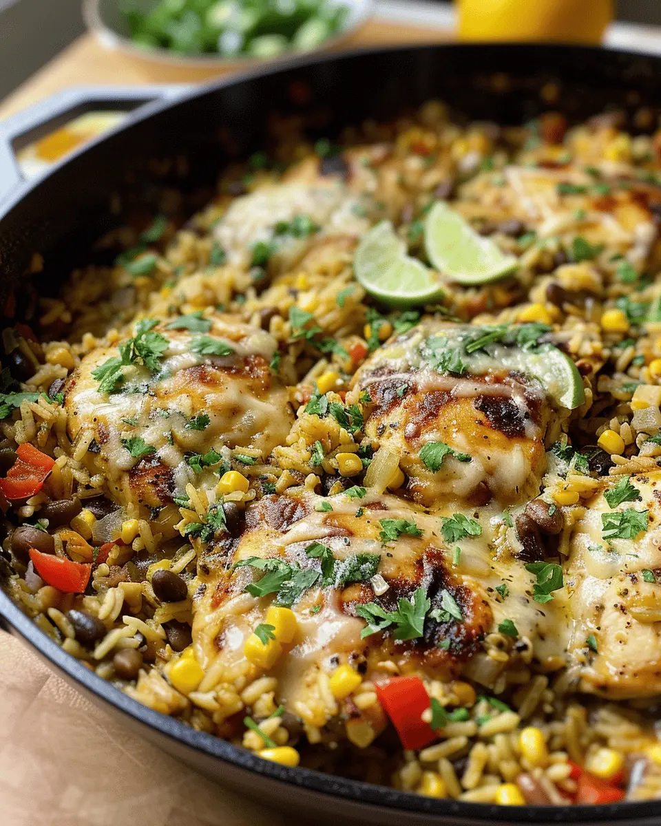 Salsa Verde Chicken &amp; Rice Skillet: Easy Weeknight Delight