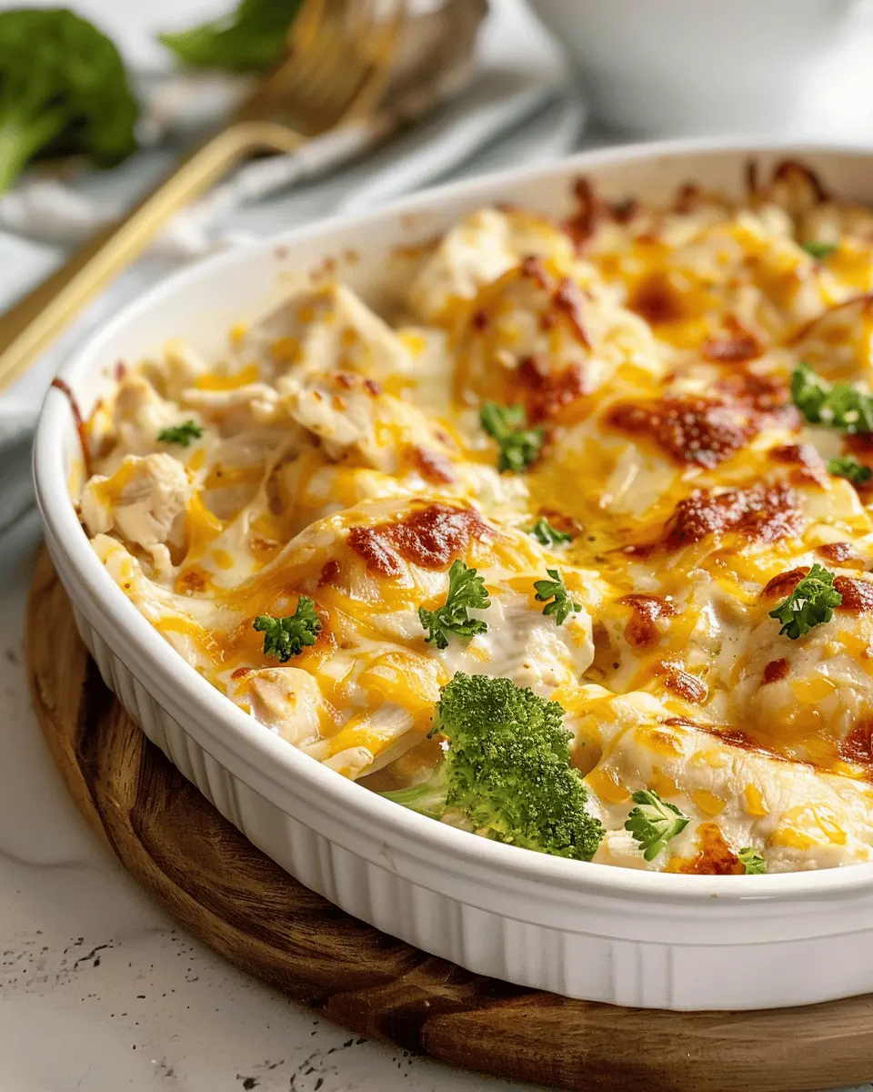 Easy Low Carb Chicken Casserole with Turkey Bacon Delight