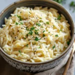 Creamy Garlic Parmesan Orzo
