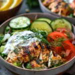 Greek Chicken Bowls with Lemon-Dill Yogurt Sauce