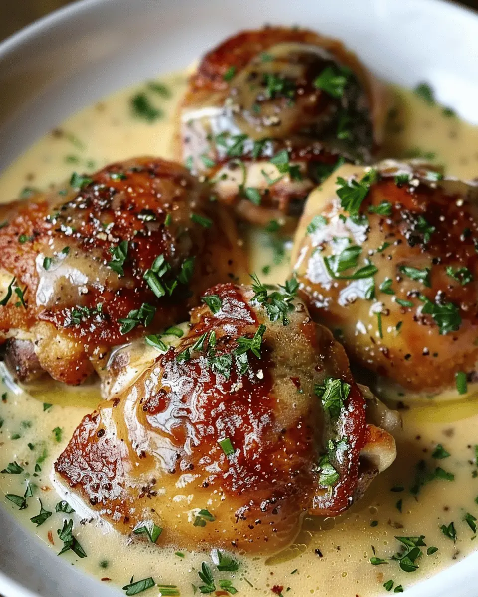 Bobby Flay Chicken Thighs with Creamy Garlic Sauce: Easy Indulgence