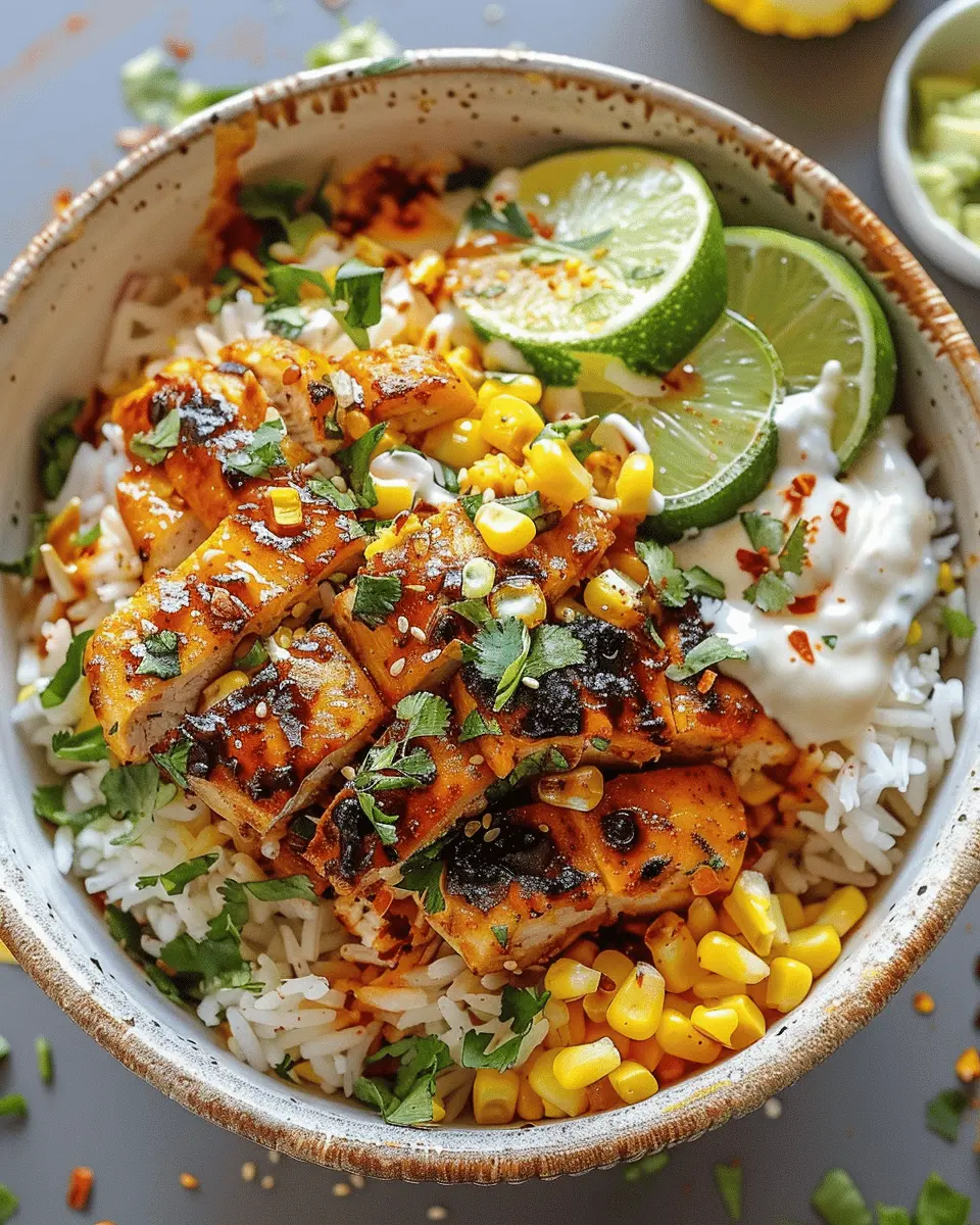 Street Corn Chicken Rice Bowl: A Juicy Twist on Comfort Food