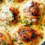 Creamy Oven Baked Chicken Thighs