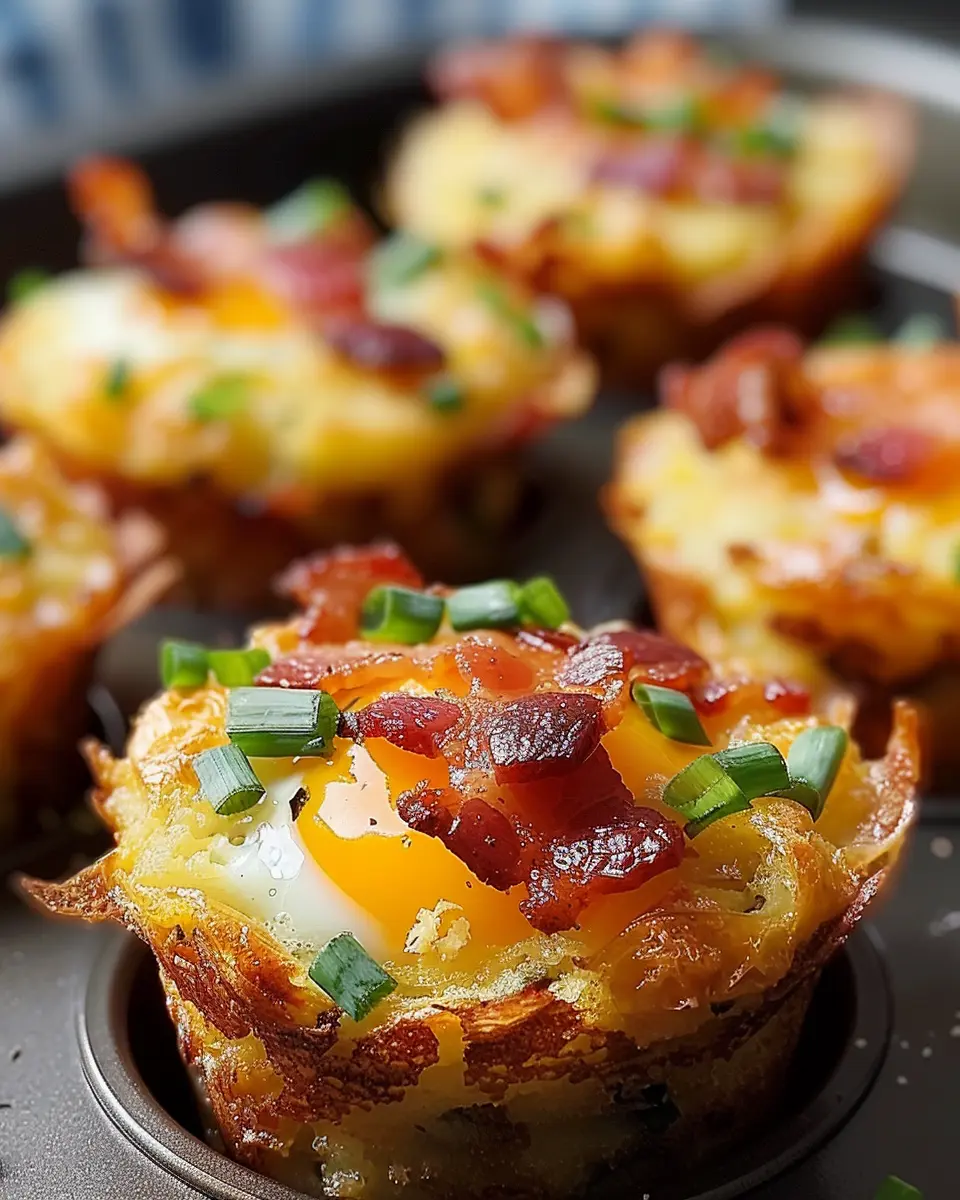 Loaded Bacon and Egg Hash Brown Muffins