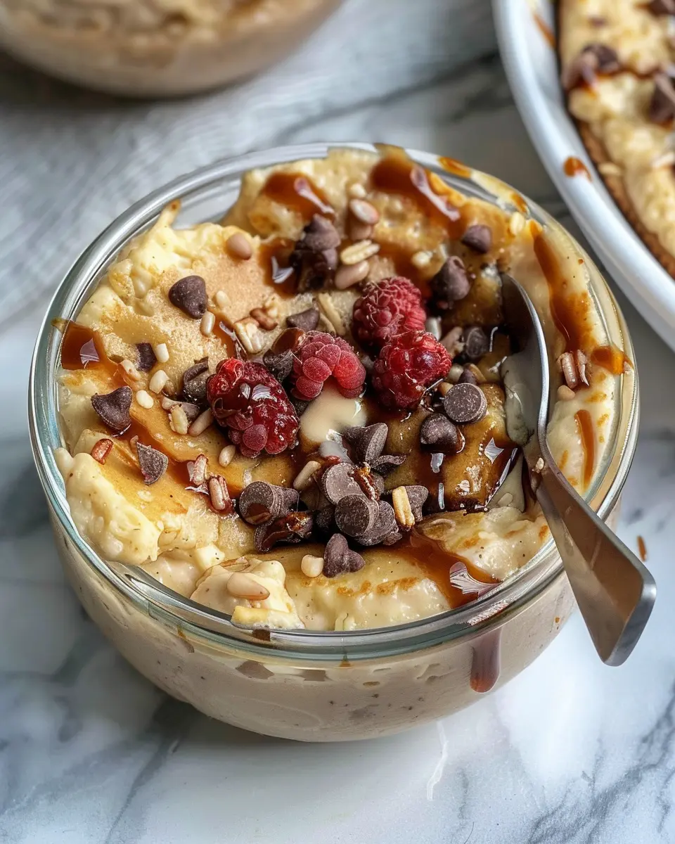 Baked Protein Pancake Bowls- great for meal prep and no banana needed!