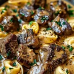 Cracked Garlic Steak Tortellini in Creamhouse Sauce Bliss