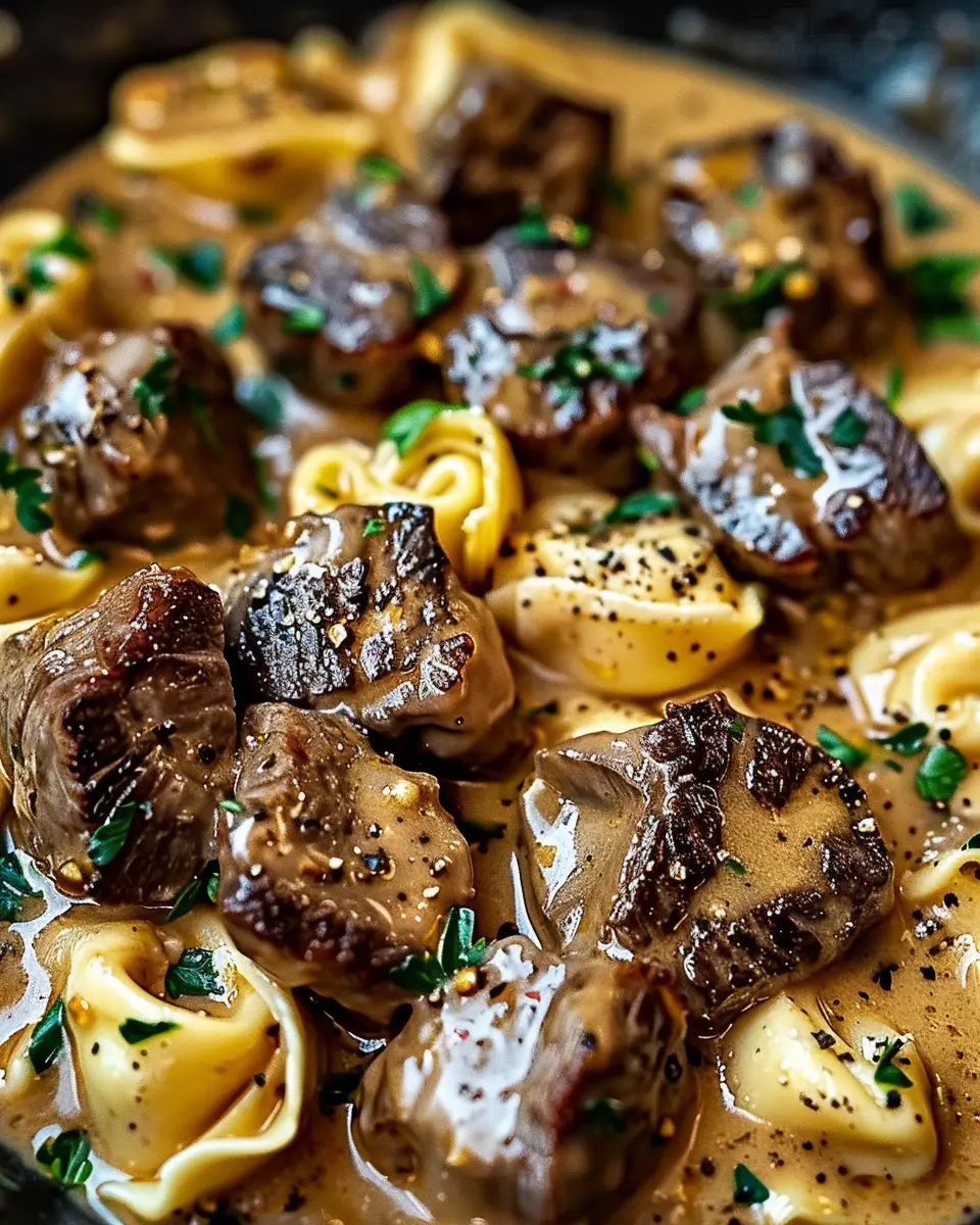 Cracked Garlic Steak Tortellini in Creamhouse Sauce Bliss
