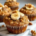 Healthy Peanut Butter Banana Muffins (dairy free + gluten free)