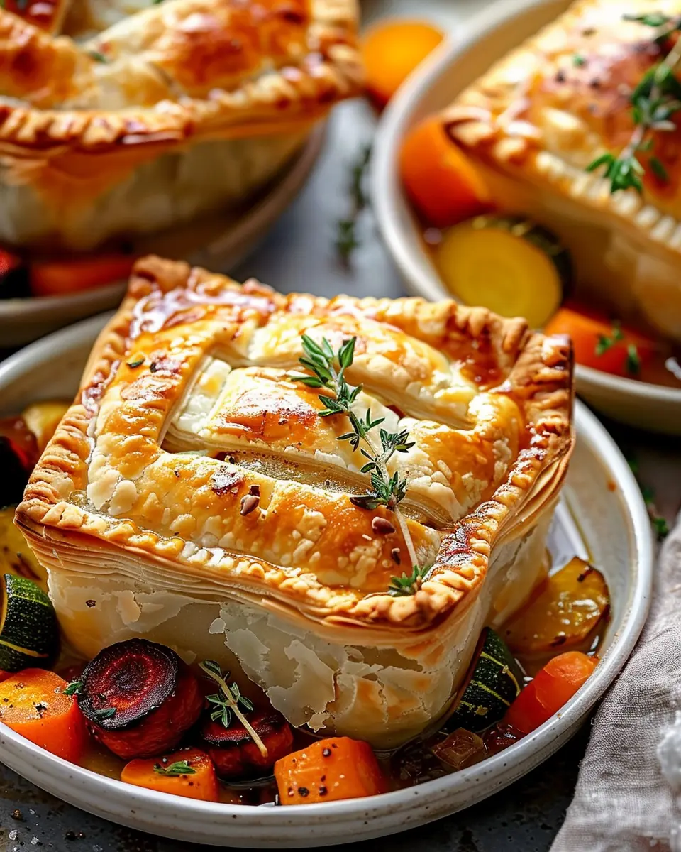 Roasted Autumn Vegetable Pot Pies: Cozy and Comforting Delight