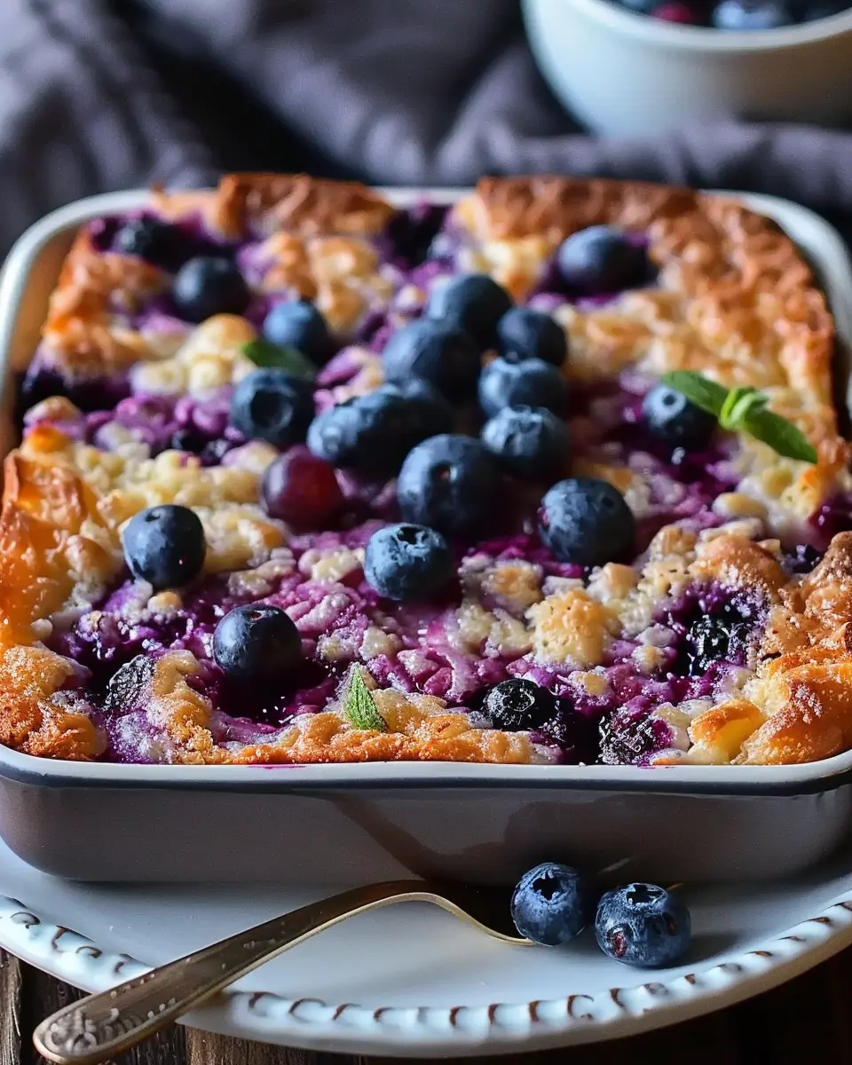 Blueberry Cottage Cheese Breakfast Bake