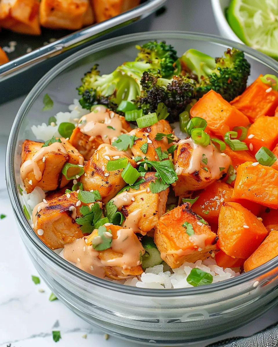 Chicken Sweet Potato Rice Bowl: Easy Comfort Food with Turkey Bacon